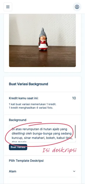 Background description example
