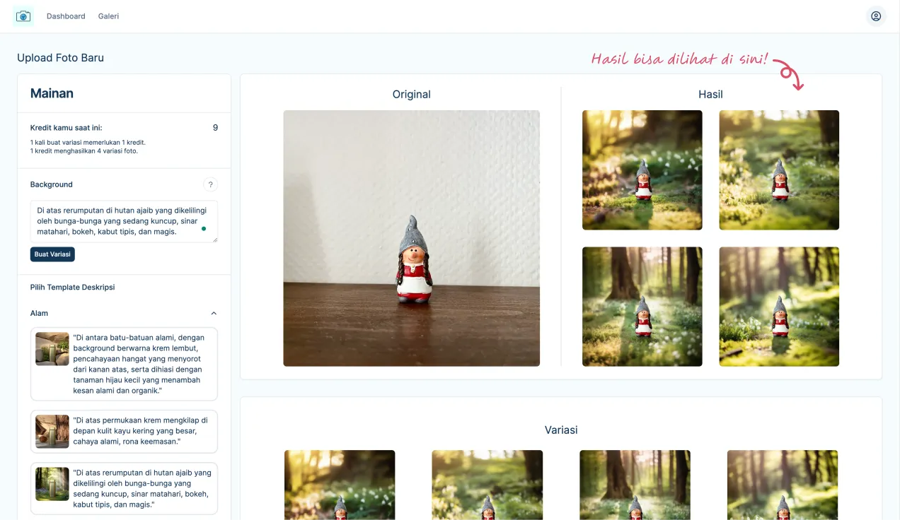 Photo variations result