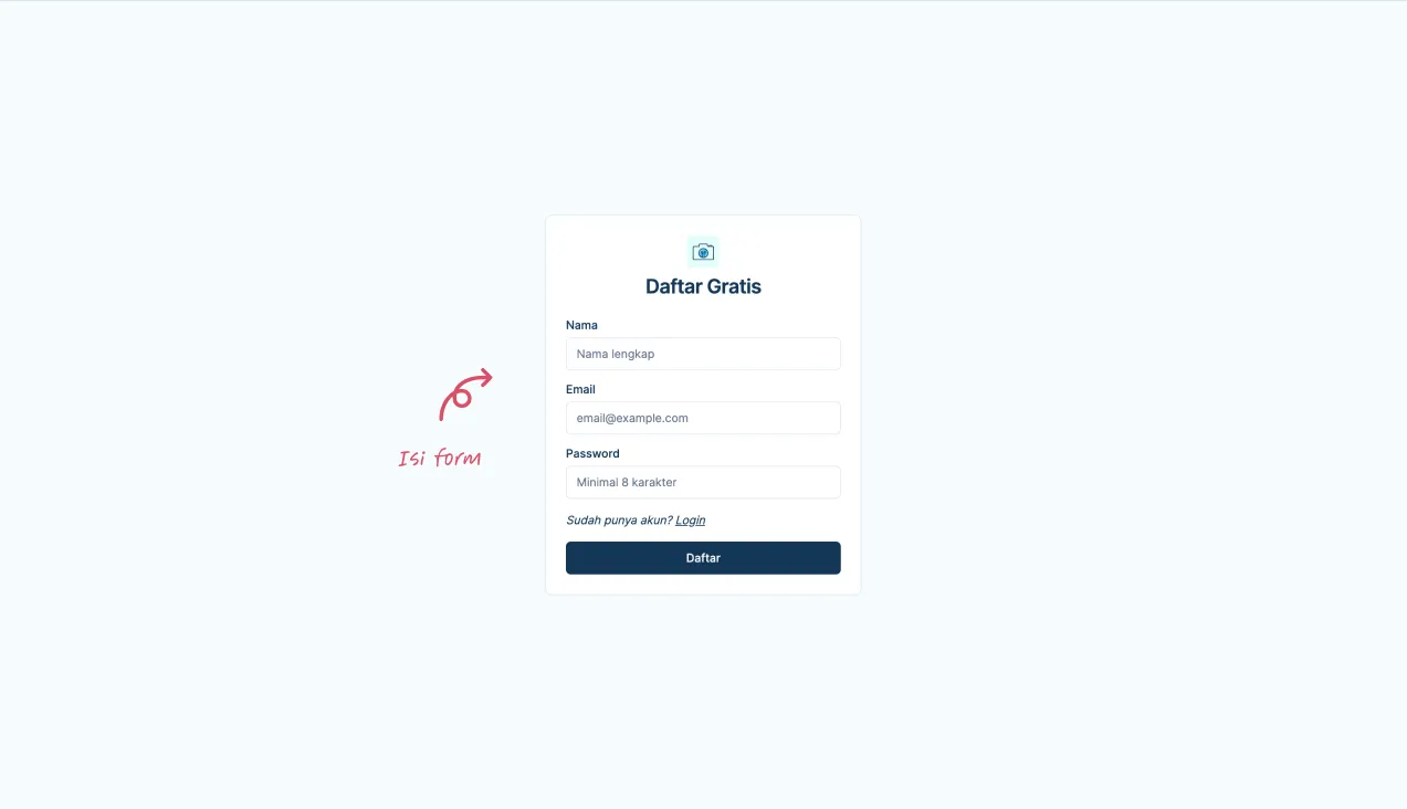 Sign up form