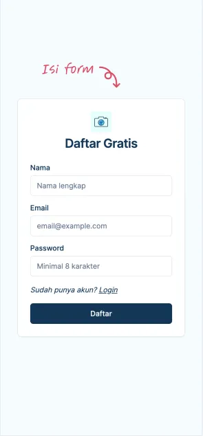 Sign up form
