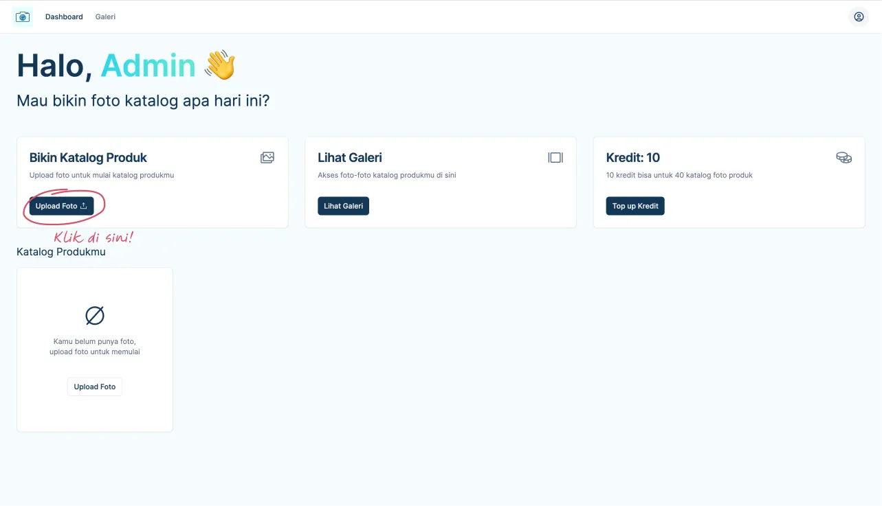 Upload button