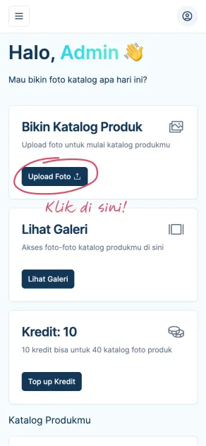 Upload button